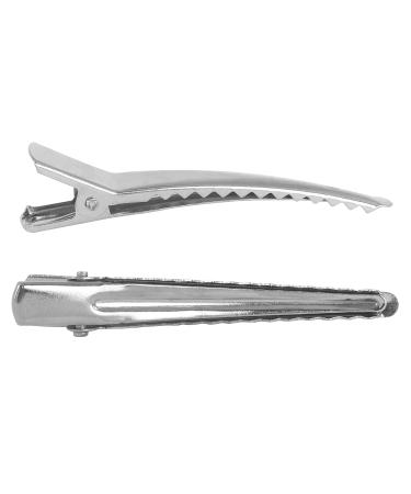 100-Piece Set of 4.5cm Silver Alligator Teeth Prongs: Hair Care, Arts & Crafts, Hanging Clothes, Document Organization - Buy Online on GoSupps.com