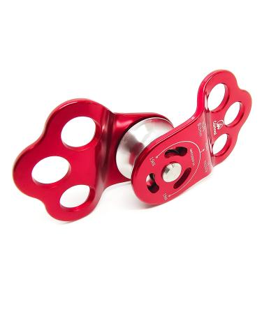 EMMRAGNO 30KN Climbing Single Pulley | Three Hole Hitch Bearing Pulley for Rock Climbing, Rappelling & Zipline Sports - Buy Online on GoSupps.com