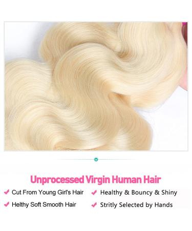 Seekomi 613 Body Wave Human Hair Bundles 18 inch Honey Blonde 3 Bundles - 10A Brazilian Virgin Hair Extensions for Black Women - Buy Online on GoSupps.com