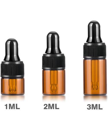 Zeoabsy 20 Mini 1ml Brown Glass Drip Bottles with Pipettes - Ideal for Aromatherapy & Essential Oils Storage - Buy Online on GoSupps.com