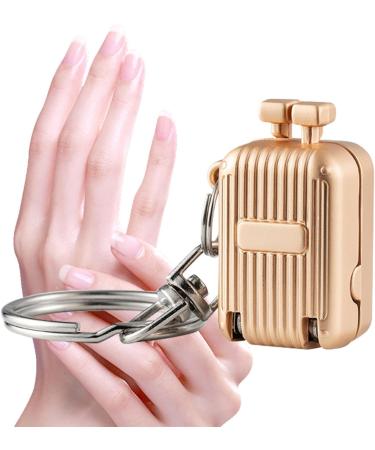 Paodduk Thick Nail Cutter Folding Nail Cutter | Keychain Nail Cutter Clipper | Adults Kids Nail Cutting Polishing Manicure Trimmer for Business Trips Gold S - Buy Online on GoSupps.com