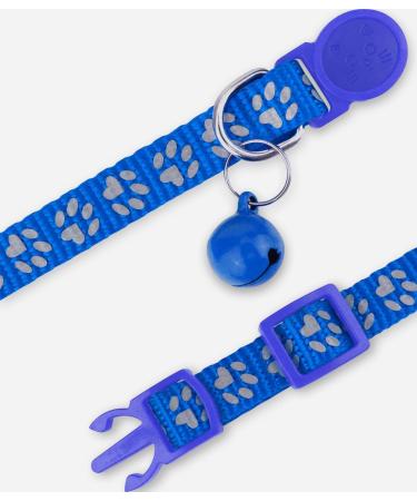 Taglory Reflective Cat Collar - Adjustable 2-Pack with Safety Clasp & Bell - Dark Blue 19-32cm - Perfect for Cats & Kittens - Buy Online on GoSupps.com