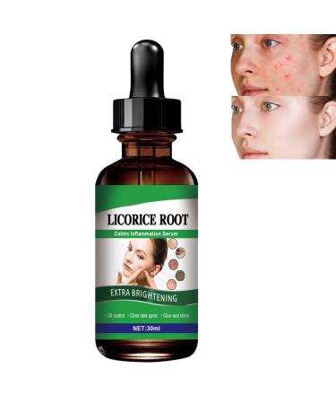 Licorice Pore Shrinking Facial Essence Whitening Rejuvenating Essence Licorice Dark Spot Corrector Essence Natural Licorice Repair Face Serum Licorice Skin Brightening Essence Tightening Skin Care