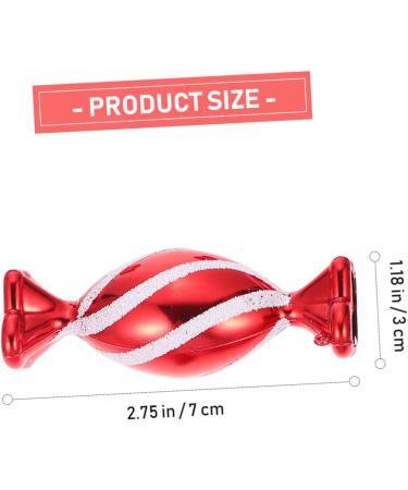 Lurrose Christmas Lollipop Decoration 60 Pcs Christmas Red Yule Gifts Red Ornament Lollipop Ornament Peppermint Lollipops Peppermint Canes Holiday Cane Filler Christmas Tree - Buy Online on GoSupps.com