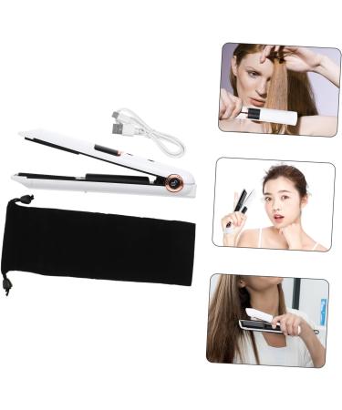 Baluue Curling Iron Hair Straightener Curler Travel Hair Straightener Tools Abs White 21X4X3.5CM White - Buy Online on GoSupps.com
