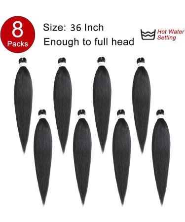 Xtrend 36 Inch EZ Braids 8Packs Ombre Pre-Stretched Easy Braiding Hair Extensions for Box Braids Hair Hot Water Setting Synthetic Fiber Hair Extensions 3 Tones 1B/27/613# 36 Inch (Pack of 8) 1B27613# - Buy Online on GoSupps.com