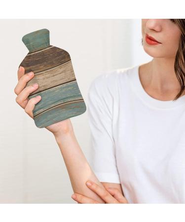 Buy Wood Texture Hot Water Bottle with Lid - Rubber Hot Water Bag for Pain Relief Cramps Foot Warmer & Therapy - Buy Online on GoSupps.com