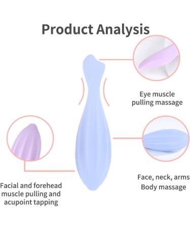 Facial Massage Roller - Silicone Face & Eye Lifting Tool for Skincare | Multi-Functional Beauty Massage Tool for Women (Purple - Buy Online on GoSupps.com