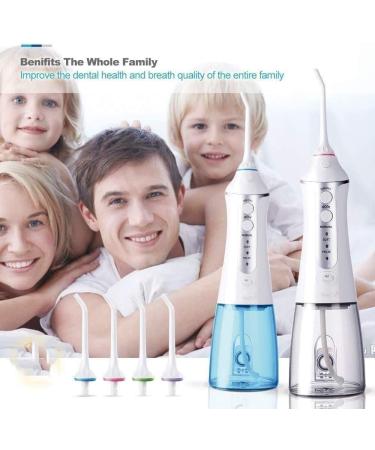KouRy Water Flosser - Cordless Dental Oral Irrigator 300ml 3 Modes IPX7 Waterproof Rechargeable Teeth Cleaner for Home & Travel - Buy Online on GoSupps.com