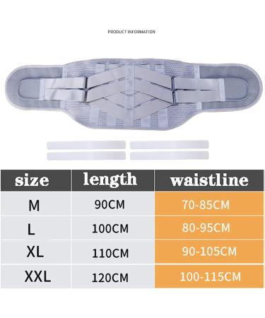 Back Brace Lumbar Support Belt for Pain Relief - Herniated Disc Sciatica & Scoliosis - Breathable Design - Size M Grey - Buy Online on GoSupps.com