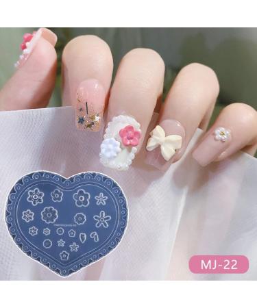 Mini Nail Acrylic Shapes Kit | 3D Flower Carving Templates | Silicone Nail Art Gemstones & Crystal Shapes for Acrylic Nails - Buy Online on GoSupps.com