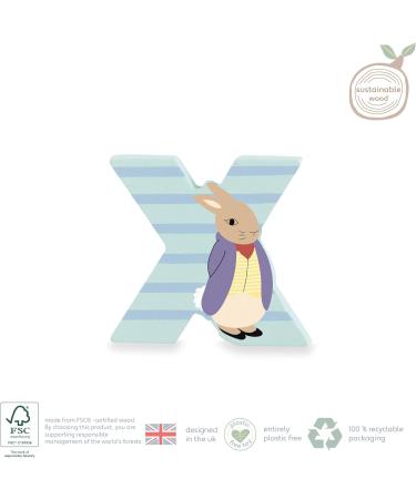 Orange Tree Toys Peter Rabbit Wooden Letter X with Mr. Bouncer - Personalized Baby Name Alphabet Animal Decor for Nursery, Boys and Girls - Buy Online on GoSupps.com
