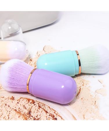 Buy Retractable Kabuki Brush - Travel Makeup Brush for Foundation & Blush Cute Capsule Shape Multi-Color Options Purple - Buy Online on GoSupps.com