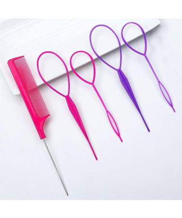 1000 Pack Black Elastic Hair Ties with Hair Styling Tools for Women and Girls - Buy Online on GoSupps.com