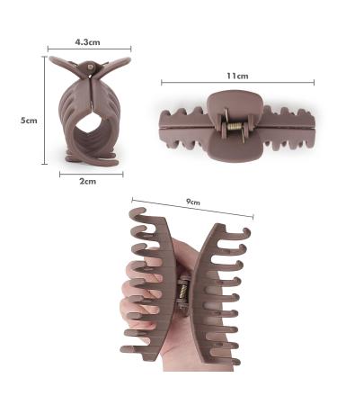 Aimike 4-Piece Slipproof Hair Clips for Women - 11cm Large Hair Styling Accessories for Thick Long Hair - Strong Hold Neutral Patterns - Buy Online on GoSupps.com