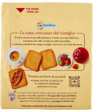  Italian Gourmet E.R. Mulino Bianco Biscottate Le Dorate Lot of 6 biscuits 315 g + Gourmet Italian pulp 400 g - Buy Online on GoSupps.com