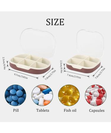 Portable Small Pill Box - Travel 4 Compartment Daily Organizer for Medicines Vitamins & Fish Oil (Purple - Buy Online on GoSupps.com