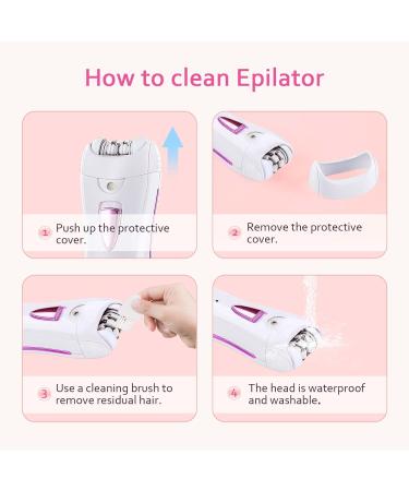 Wireless Facial Epilator for Women - LED Light Hair Removal for Face Bikini Legs & Arms - Buy Online on GoSupps.com