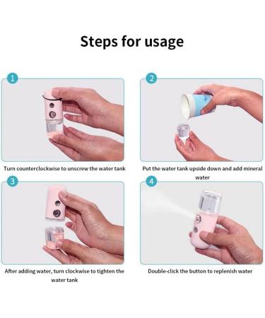 Face Mister Spray Bottle Face Mister 30ml Mini Water Mister for Face Mister Spray Bottle USB Rechargeable Handy Mist Sprayer for Moisturizing Hydrating Skin Care Makeup light red - Buy Online on GoSupps.com