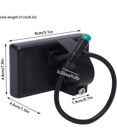 S866 Electric Bicycle LCD Display Meter - 24V 36V 48V E-Bike Control Panel with Waterproof Plug and UART Communication Protocol - Buy Online on GoSupps.com