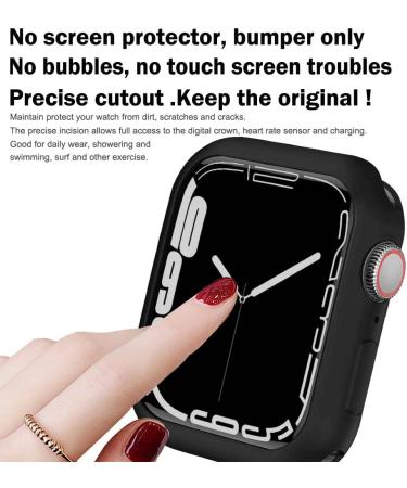 BOTOMALL Apple Watch Case 45mm Series 7/8 - Thin Lightweight Black TPU Bumper - Buy Online on GoSupps.com
