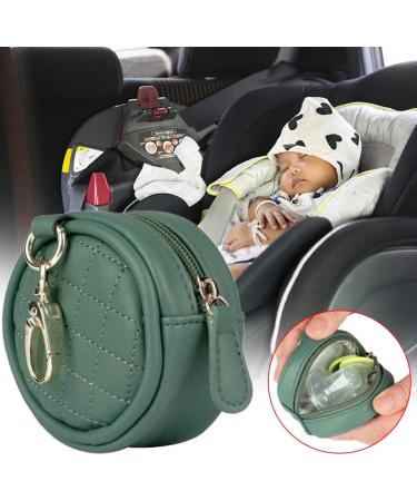 Zcargel Baby Pacifier Holder Case - Gray Pu Leather Zipper Pacifier Box for Travel - Buy Online on GoSupps.com