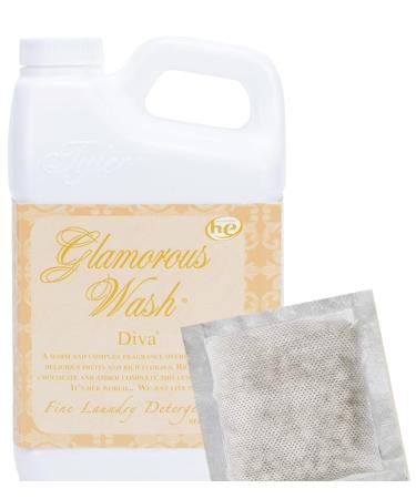 Tyler Candle Company Glam Wash Laundry Detergent Diva 16 Fl Oz/with Glamorous Sachet Single Pouch