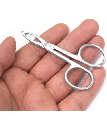 Motanar 2-Piece Scissor Shaped Eyebrow Tweezers Set - Straight Tip, Hair Plucker & Facial Hair Remover - Silver - Buy Online on GoSupps.com