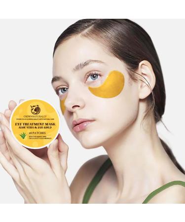 Under Eye Patches with Aloe Vera & Hyaluronic Acid | 60 Natural Moisturizing Masks for Dark Circles & Puffiness - Anti-Wrinkle Care (30 Pairs - Buy Online on GoSupps.com