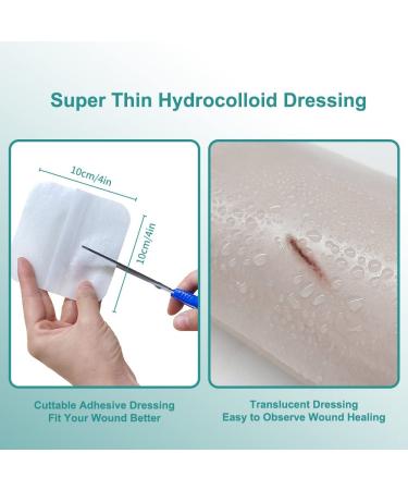 Hydrocolloid Adhesive Bandage 4'' x 4'' - Box of 10 Dressings - Buy Online on GoSupps.com