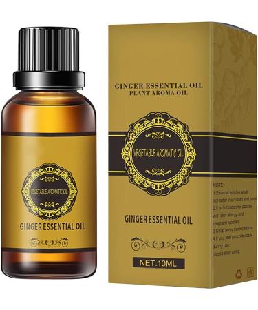 3 Pieces Abdominal Drainage Ginger Oil - Natural Lymphatic Massage Oil for Blood Circulation & Relaxation (10ml) - Buy Online on GoSupps.com
