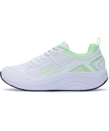 AOV Women's Walking Shoes with Arch Support - Plantar Fasciitis Sneakers for Foot & Heel Pain Relief - Orthotic Tennis Shoes - Size 8 White/Green - Buy Online on GoSupps.com