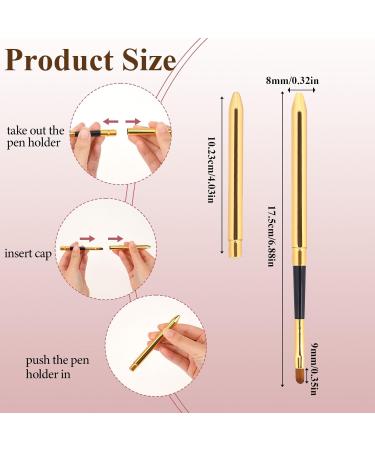 Buy Lipstick Brush Set - 2 Portable Lip Applicators with Caps for Travel | Mini Makeup Tool for Lip Gloss & Lip Liner - Perfect Women's Gift (Gold - Buy Online on GoSupps.com