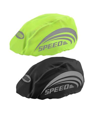 Pinsheng 2 pieces bike helmet rain protection helmet cover reflective waterproof rain cover bicycle helmet with reflector strips for men's women children