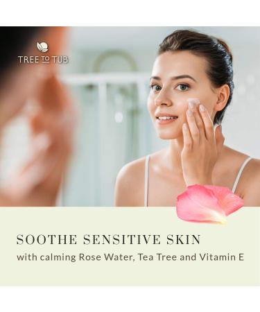 Tree To Tub Hydrating Face Moisturizer - Water Based Hyaluronic Acid Vitamin C & E Cream for Dry, Sensitive Skin - Organic Aloe, Green Tea, Ginseng - 2 Pack - Buy Online on GoSupps.com