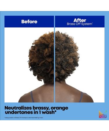 Matrix Total Results Brass Off Blue Shampoo 10.1 Fl Oz | Neutralizes Brassy Tones in Lightened Brunettes | Color Depositing Shampoo for Color Treated Hair - Buy Online on GoSupps.com