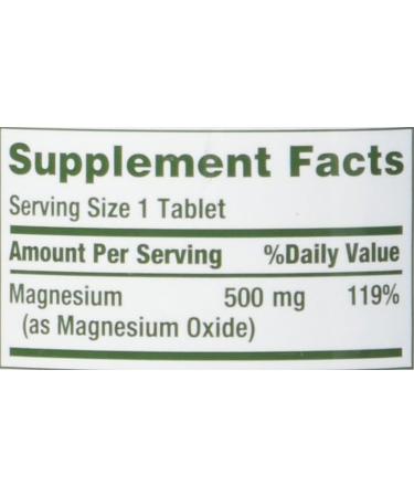 Nature's Bounty Magnesium 500mg 100 Count Pack of 2 - Twin Pack - Buy Online on GoSupps.com