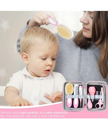Baby Grooming Kit - 8 Pcs Healthcare Essentials for Newborns | Nail Kit, Nursing Care, Pink - Buy Online on GoSupps.com