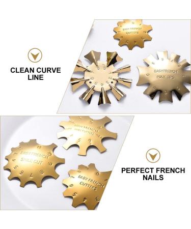 Uonlytech 6 Pieces Golden French Manicure Moulding Templates - Perfect Fingernail Making Kits for Nail Art Enthusiasts - Buy Online on GoSupps.com
