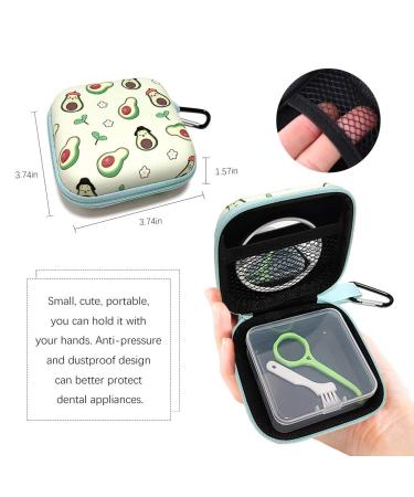 AMHDV Orthodontic Retainer Case with Aligner Removal Tool, Mirror & Bag - Avocado - Buy Online on GoSupps.com