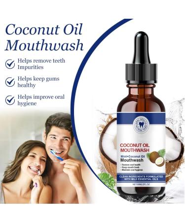 Coconut Oil Mouthwash for Teeth Teeth Total Care Mouthwash Coconut Oil Extraction Natural Mouth Cleanser for Fresh Breath Healthy Teeth - Buy Online on GoSupps.com