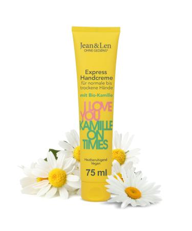 Jean & Len Jean & Len I Love You Kamilleon Times Hand Cream - For normal to dry hands - 24-hour hydration - Absorbs quickly - Vegan hand care - Paraben and silicone free - 75 ml