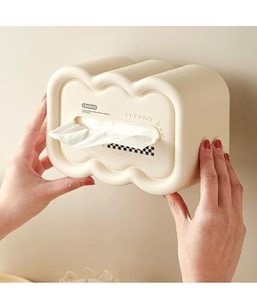 Wet Wipes Dispenser Box - Tissue Box Wet Wipes Holder - No Punching -Adhesive Wipes Holder with Lid for Car Bathroom Countertop Bedroom Night Stand Welts Cream Color - Buy Online on GoSupps.com