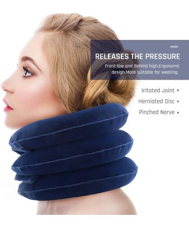 Inflatable Cervical Neck Traction Device - 3 Layers U Pillow for Neck Pain Relief & Shoulder Support - International Shipping Available - Buy Online on GoSupps.com