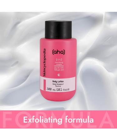 Skincyclopedia 5% AHA Body Lotion with Glycolic Salicylic Acid and PHA - Keratosis Pilaris Treatment - Firming Body Exfoliator for Back Acne Strawberry Legs and Ingrown Hair Light Fragrance 300ml - Buy Online on GoSupps.com