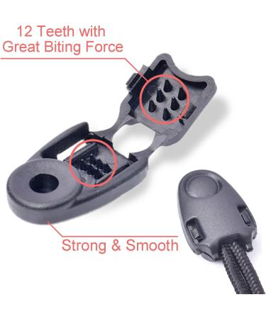20 Pack Black Zipper Pull Cord Ends Stopper Paracord Clips - DIY Replacement for Sneakers & Clothing - Buy Online on GoSupps.com