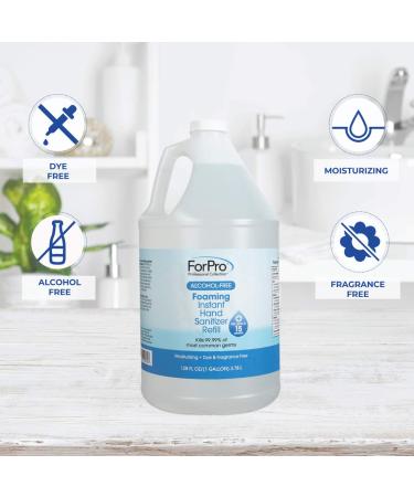 ForPro Alcohol-Free Foaming Hand Sanitizer 1 Gallon Refill - Moisturizing and Fragrance-Free Formula - Buy Online on GoSupps.com