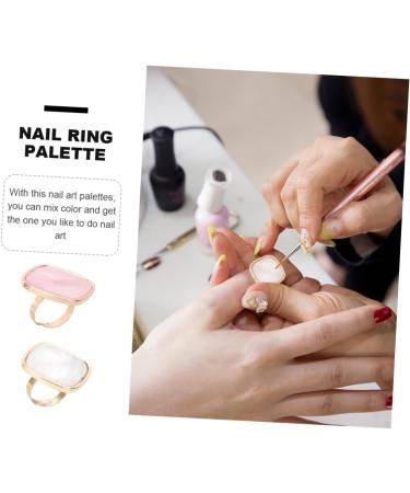 Hohopeti 2 Pi ces Palette Anneau pour Nail Art Marbr e Palette M lange R sine pour Manucure Professionnelle et Amateurs Accessoire Cr atif pour Salon ou Usage Maison - Buy Online on GoSupps.com