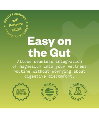 Purisure Magnesium Bisglycinate Powder 250g (8.8oz) | Lab Tested | 133 Servings - Buy Online on GoSupps.com