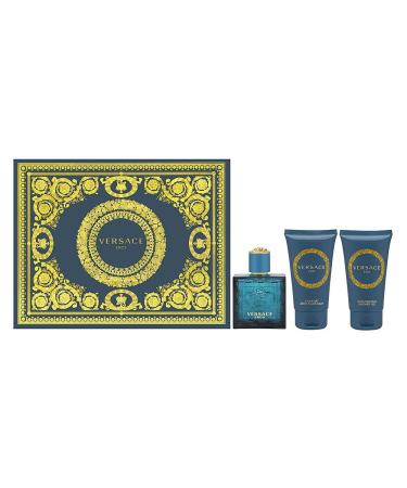Versace Eros for Men 3 Piece Set Includes: 1.7 oz Eau de Toilette Spray + 1.7 oz Shower Gel + 1.7 oz After Shave Balm